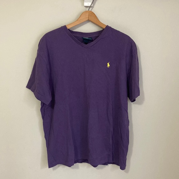 Polo Ralph Lauren Other - Men’s Polo by Ralph Lauren purple v-neck shirt sleeve tee, T-shirt, Large